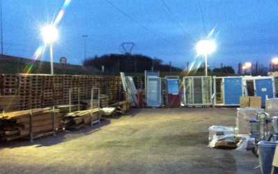 Installation de lampadaire candélabre